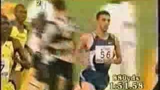 Hicham El Guerrouj sets a world record in the mile