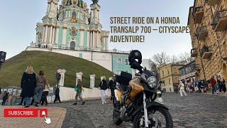 Street Ride on a Honda Transalp 700 – Cityscape Adventure! 