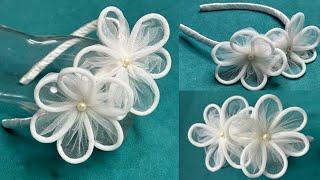 How to make DIY hair band | DIY floral hairband | flower hair accessories | DIY Cute hairband ideas