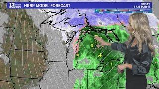 13 On Your Side Forecast: Rain Turns To Snow Friday