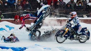 Ice speedway crashes. Big crash Khomitsevich - Khuzhin | Russian Final 2021, Kamensk-Uralsky