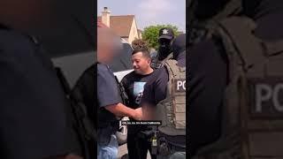 NEW! Watch #ICE officers stop the driver of a vehicle obstructing LA operations