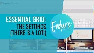 Essential Grid - The settings