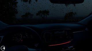 The sound of rain in a cozy car, relaxation and calming, stress relief, white noise and rain ASMR