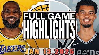 Los Angeles Lakers Vs San Antonio Spurs Full Game Highlights Jan 13,2025 NBA Season 2024-25