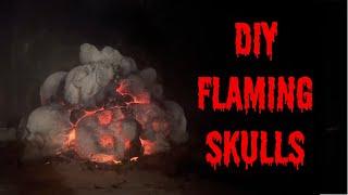 DIY Realistic Pile of Flaming Skulls - Perfect for Halloween!