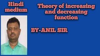 Hindi med.Topic-Increasing and decreasing function.