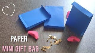 Paper gift bag making | How to make mini gift bag with paper? | Gift bag origami