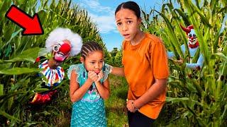 Cali and Kirah GOT LOST at the HALLOWEEN CORN MAZE! 