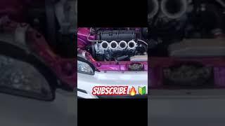 Honda K series open throttle my music  #how #automobile #mrbeast #youtubeshorts #dragracing