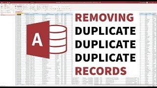 Removing Duplicate Records - Microsoft Access [ontrackTV video]