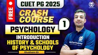 CUET PG 2025 MA Psychology Free Crash Course | Intro - History & Schools of Psychology | Shubham Sir