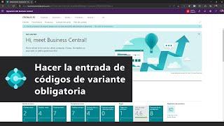 Hacer la entrada de códigos de variante obligatoria - Business Central wave 2 2022