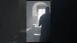 фильм "Монах и бес".Игумен и писарь пишут письмо-отчёт о монастырских делах