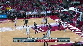 Big Ten Basketball Highlights: Michigan at Wisconsin