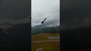 Take off of Go Air flight from Kannur Airport through clouds