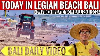 Bali new video today, 28.11.2024 on Legian Beach, The season of rubbish In bali