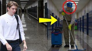 Barron Trump Notices an Elderly Janitor Working Late—What He Does Next Is Beyond Imagination!