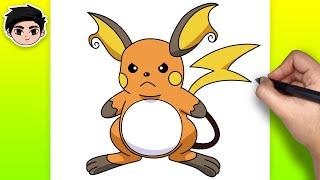 How to Draw Raichu from Pokemon | Easy Step-by-Step