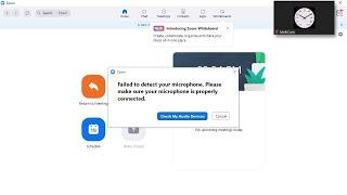 FAILED TO DETECT YOUR MICROPHONE - ZOOM