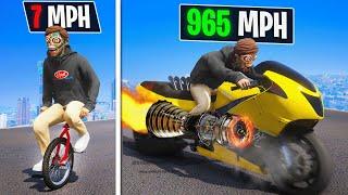 Upgrading SLOWEST to FASTEST Bikes in GTA 5!