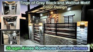 Tinge of Gray Black and Wallnut Motif Color Design 36 sqm Aimee Rowhouse Lumina Homes