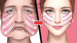 Lymphatic Face Lifting Massage For Jowls & Laugh Lines & Eye Bags Anti-Aging, Wrinkles