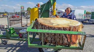 Dangerous Powerful Homemade Firewood Processing Machines, Fastest Heavy Equipment Machines Working