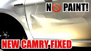 SEE HOW WE BROUGHT THIS CRINKLED CAMRY BACK TO LIFE - NO REPAINTING