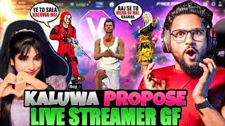 V Badge Live StreamerGirlFriend Propose Kaluwa On Live Stream Open Challenge आजा Noob1 vs 4 में !!