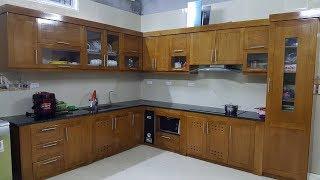 Nội thất Hpro | Hoàn thiện tủ bếp gỗ sồi mỹ tự nhiên khung cánh nhà chị Hiền- Sơn La