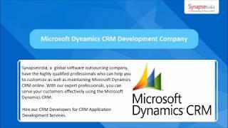 Software Outsourcing by SynapseIndia using Microsoft Dynamics CRM