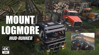 MudRunner Mount LogMore Full Gameplay with Logitech G29 and Shifter 4K60