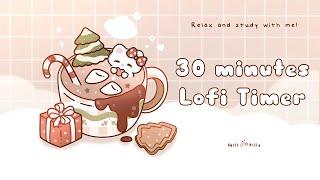 30 minutes - Relax & study with me Lofi | Christmas kitty #30minutetimer #lofi #relaxing #calm