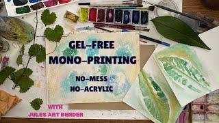 Innovative Watercolor Printmaking: Gel-Free & No Mess