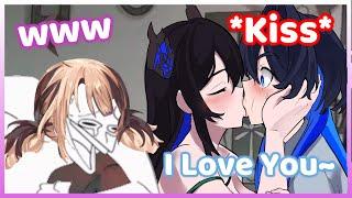 Nerissa Start Kissing Kronii when Acting Caught Gigi Off Guard (Hololive)