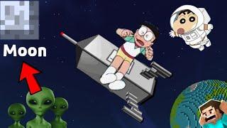 Going to Moon In Minecraft  ||  Shinchan Minecraft || Doraemon Minecraft