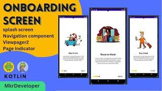 Onboarding screen Viewpager2. Navigation component Android studio Kotlin