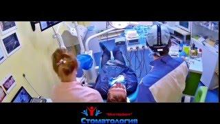 dentists and assistant, dental treatment , setting the seal , removal of tartar