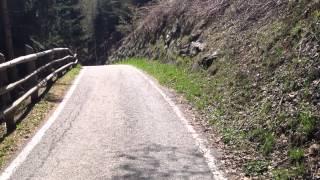 Abfahrt vom Reschen-Pass auf dem Vinschgau-Radweg