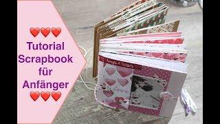 Scrapbook für Anfänger, Tutorial Scrapbook Album für Beginner, Valentin´s Scrapbook leicht #2