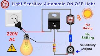 Street light automatic on off directly with 220v AC no relay