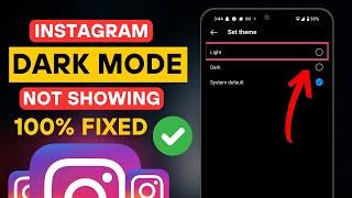 How to Fix Dark Mode Not Showing On Instagram Settings