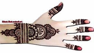 New Latest Simple arabic mehndi design2024|Simple Backhand mehndi design|Mehak Shah mehndi art