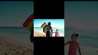 Darth Vader take the kids to the beach for Father’s Day