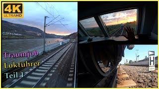 【4K】Beruf Lokführer Cargo Teil 1 . Triebfahrzeugführer bei der Arbeit. Машинист в Германии