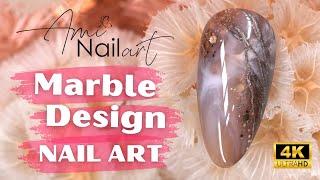 MARBLE DESIGN NAIL ART DETAIL TUTORIAL 4K