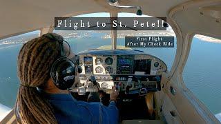 Flying the Piper Cherokee to St. Petersburg, FL! (4k Footage)