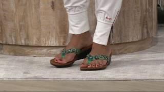 Vionic Orthotic Embellished Wedge Sandals - Marceau on QVC