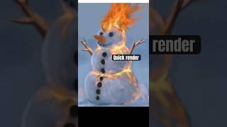 How To Draw A Burning Snowman #art #painting#photoshop#viral